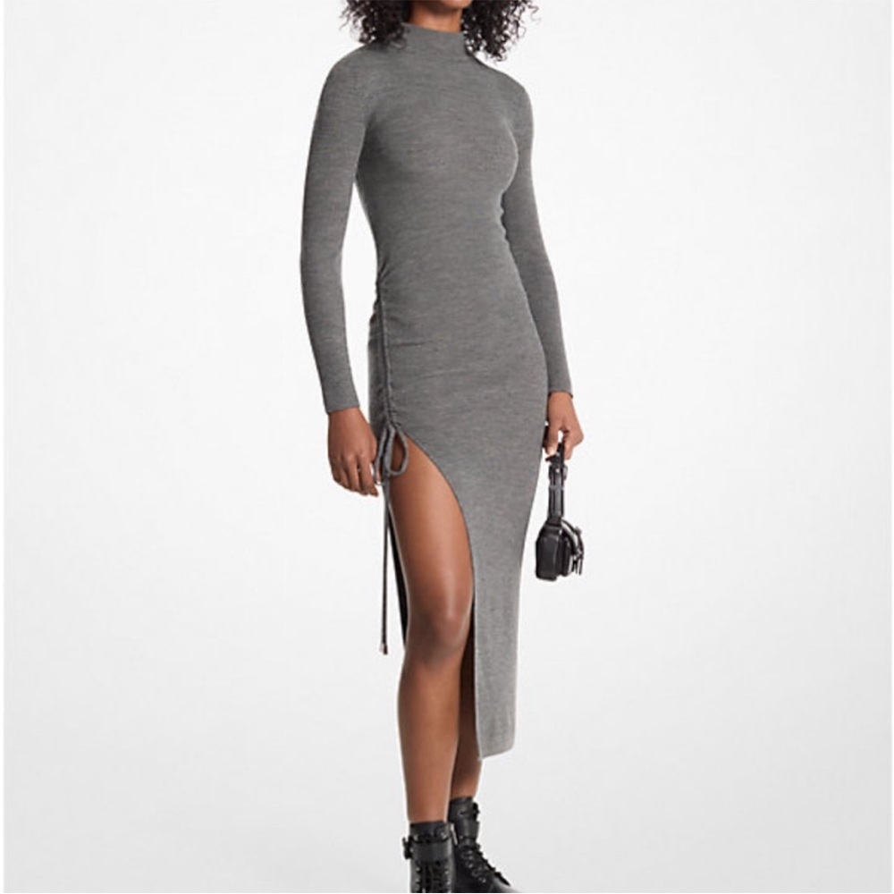 NWOT Michael Kors wool dress with adjustable slit